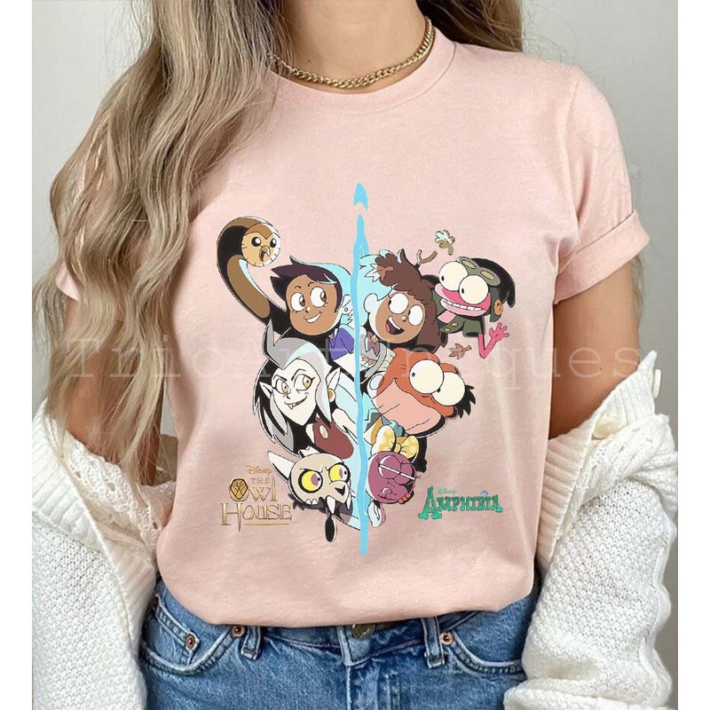 The Owl House Amphibia Disney Shirt, The Owl House Luz Noceda Edaly Amity Hooty Anne Amphibia shirt, WDW shirt.jpg