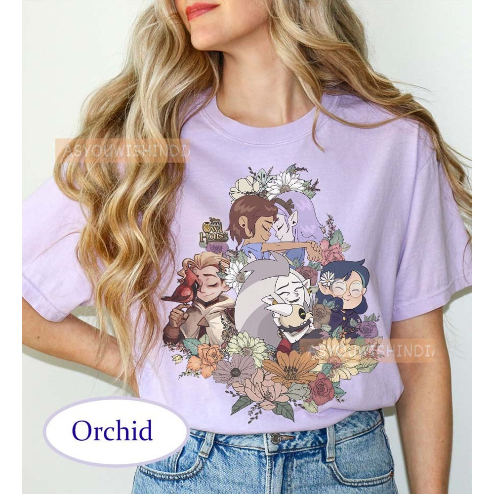 The Owl House Floral Shirt, The Owl House Shirt, Disney Floral Shirt, Disney The Owl House Vintage Floral Shirt, disney trip shirt.jpg