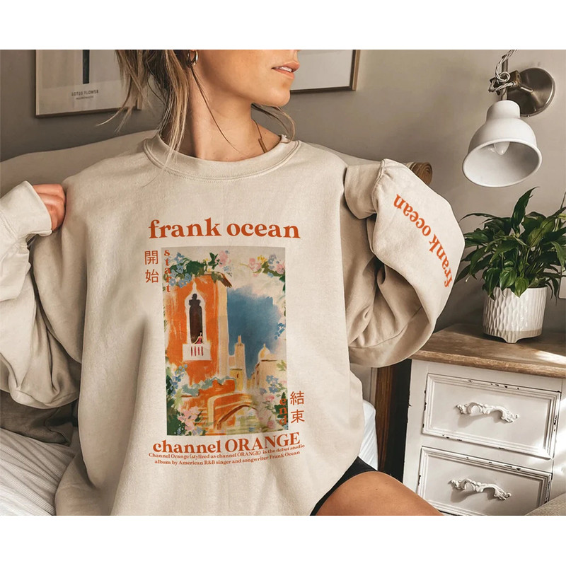 Channel Orange Sweatshirt, Frank Sweatshirt, Blonde Album Graphic Tee, with Name on Sleeve, Unisex Shirt, Gift For Fans.jpg