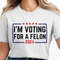 I'm Voting For A Felon 2024 T-Shirt, Election Humor Tee, Political Statement Shirt, Funny Presidential Election Graphic Tee.jpg