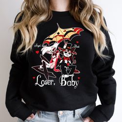 hazbin hotel shirt, loser baby shirt, angel dust & husk shirt, angel dust hazbin hotel, husk hazbin hotel shirt