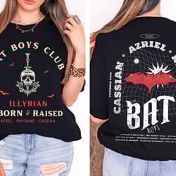 the bat boys, acotar 2 slided shirt, night court illyrians shirt, a court of thorns and roses, rhysand cassian azriel