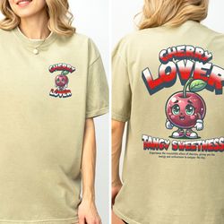 cherry lover shirt, retro cherry vintage graphic t-shirt, retro cherry fruit shirt, oversized cherry shirt, vintage y2k