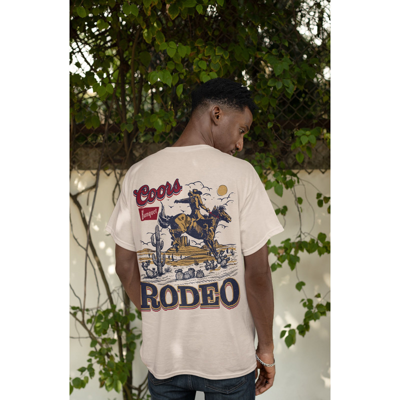 Coors Rodeo 90s Cowboy T-Shirt, Vintage 2000s Graphic Western Shirt, Retro Coors Tee, Rodeo Relaxed Adult Unisex Shirt, Wild West Gift.jpg