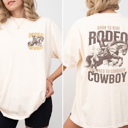 cowboy rodeo vintage graphic t-shirt, retro cowboy shirt, oversized rodeo t-shirt, vintage washed shirt, gift oversized