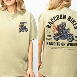 raccoon biker shirt, retro raccoon vintage graphic t-shirt, retro racoon shirt, oversized raccoon shirt, vintage y2k