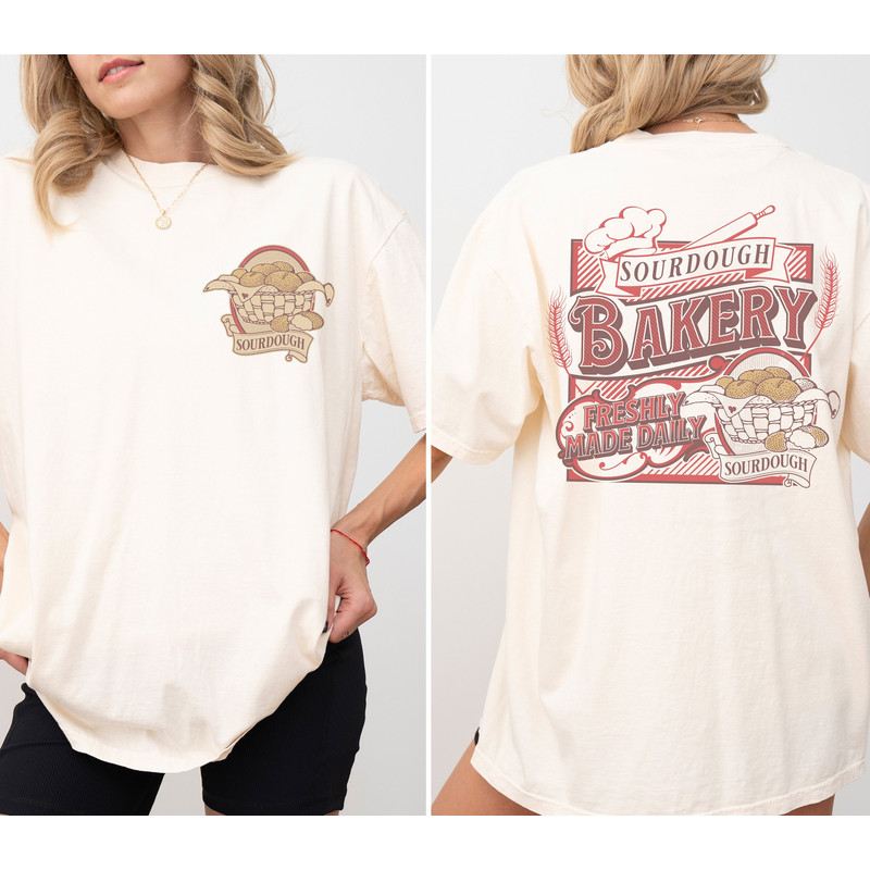 Sourdough Bakery Shirt, Retro Sourdough Vintage Graphic T-Shirt, Retro Bakery Tee, Oversized Baker Tee, Vintage Y2K Shirt, Sourdough Shirt.jpg