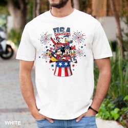 4th of july uncle sam hat shirt, comfort colors, july fourth disney shirt, red white blue patriotic shirt, retro usa hat