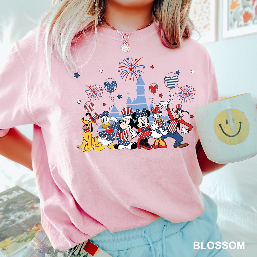 4th Of July Mickey And Friends Shirt,July Fourth Castle Shirt, Disney Red Blue White Shirt,MickeyAnd Friends Flag Shirt,Comfourt Colors,1412.jpg