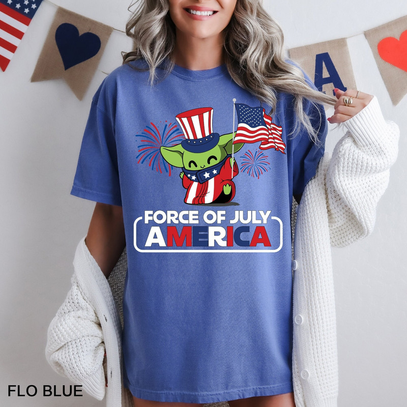 Force Of July America Baby Yoda Shirt,4th Of July Star Wars Shirt,July Fourth Flag Shirt,Star Wars  4th Of July Shirt,Comfort Colors Tee1445.jpg