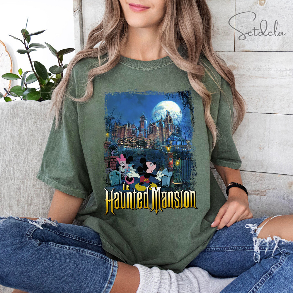 Vintage Disneyland Haunted Mansion Shirt, Disney Halloween Shirt, Mickey Halloween Shirt, Retro Halloween Shirt, Disney Halloween Shirts.jpg