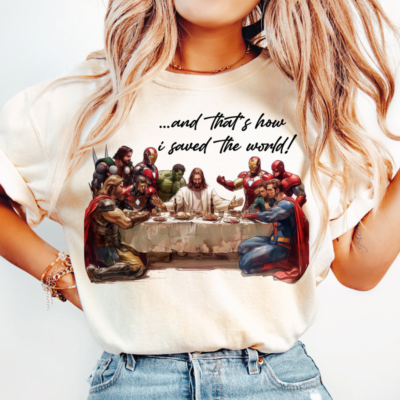 And That's How I Saved The World Jesus Superheros Png, Christian Png, Jesus Png,Popular Png,Christian Png,Easter Shirt,Religion Heroes Funny.jpg