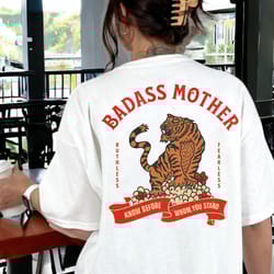 badass mother shirt, trendy mom life shirt, grunge shirt, mothers day gift, comfort colors shirt,vintage tiger