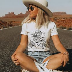 cowboy cat shirt, cowboy cat shirt, kitty shirt, country western top, cat owner clothing gift