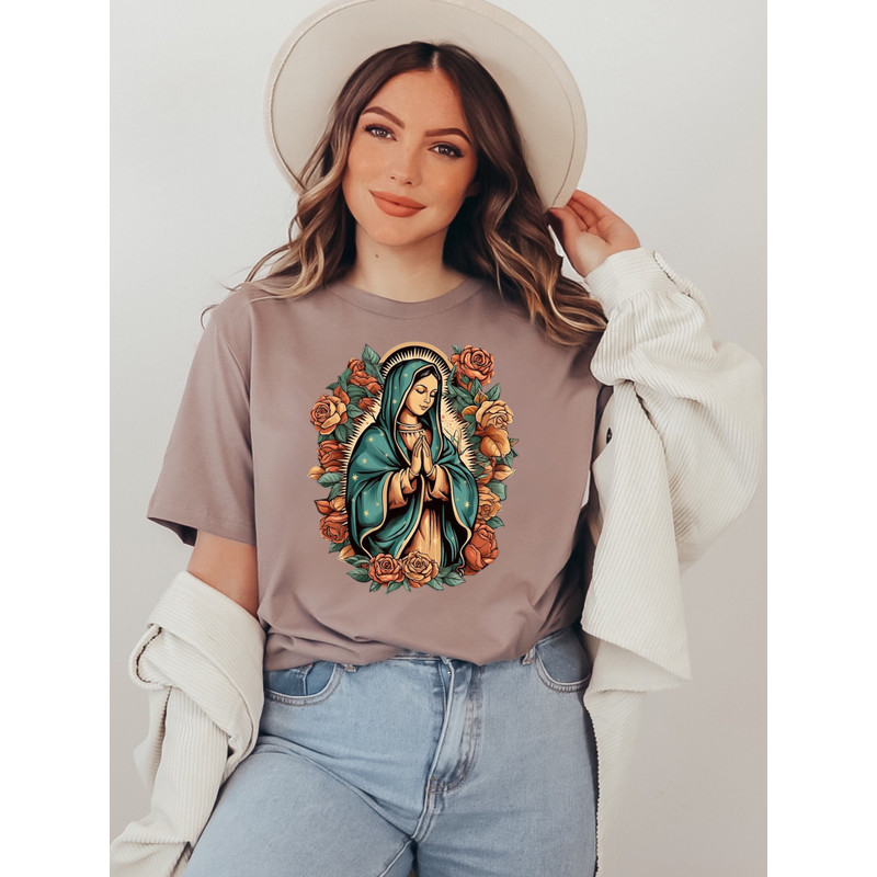 Trendy Virgin Mary Catholic Shirt- Latina-Religious-Faith Inspired-Spiritual Tee-.jpg