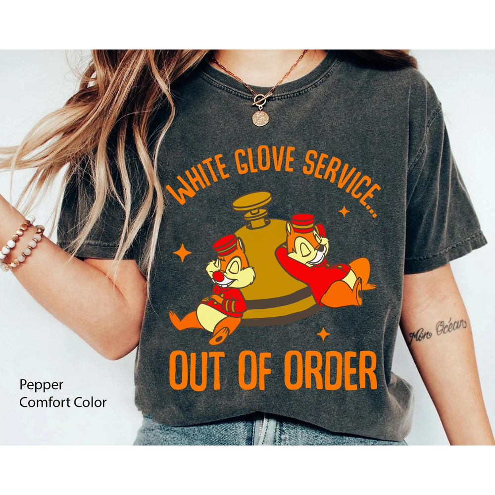 Chip and Dale Tower of Terror Comfort Colors T-shirt, Disney Hollywood Tower Hotel Shirt, Disneyland Halloween Party, Spooky Season Gift.jpg