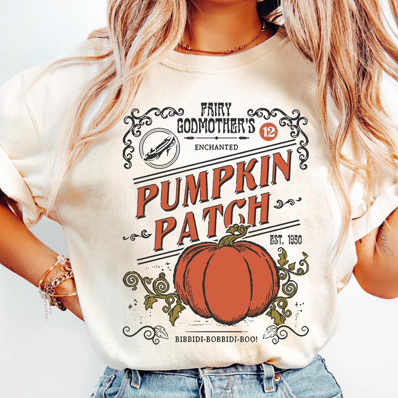 Fairy Godmother's Enchanted Pumpkin Patch Comfort Colors T-shirt, Disney Cinderella Halloween Tee, Disneyland Halloween Party, Spooky Season.jpg