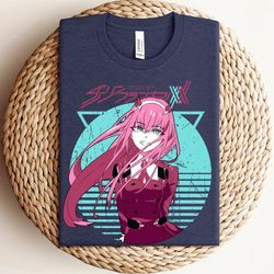 002 anime girl shirt, anime graphic tee, waifu shirt, darling in franks shirt, anime merch, anime tshirt, anime apparel,