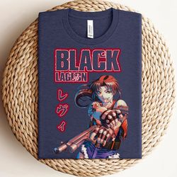black lagoon shirt, anime girl shirt, anime shirt woman, gift for her, anime waifu shirt, anime merch, anime hoodie, ani