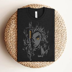 demon slayer shirt, rengoku anime t-shirt, anime graphic t-shirt, japanese anime tee, manga shirt, gift for anime lovers