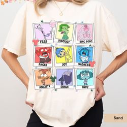 disney inside out characters shirt, inside out 2 movie 2024 t-shirt, joy sadness anger envy tee, funny magic kingdom, di