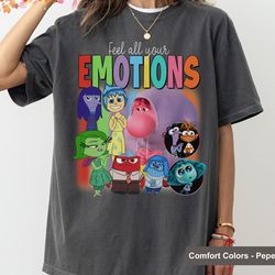 feel all your emotions inside out shirt, inside out 2 movie 2024 tshirt, joy sadness anger envy tee, funny magic kingdom