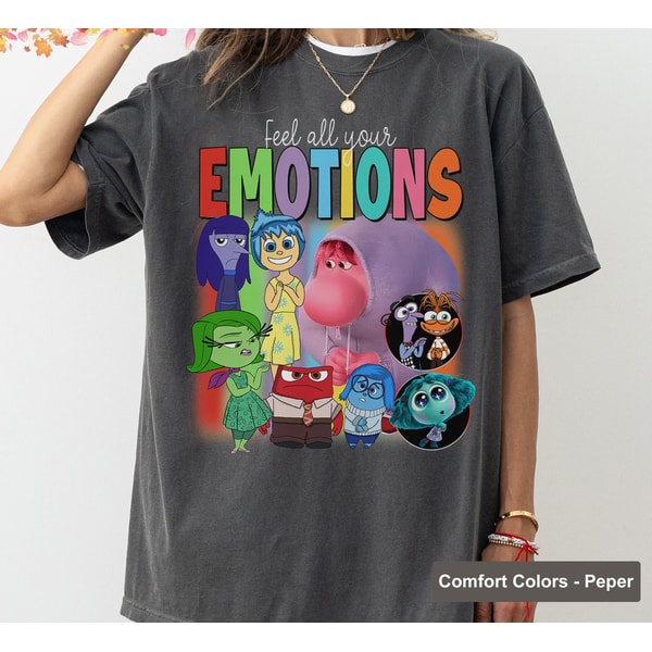 Feel All Your Emotions Inside Out Shirt, Inside Out 2 Movie 2024 Tshirt, Joy Sadness Anger Envy Tee, Funny Magic Kingdom, Disney Family Trip.jpg