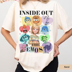 inside out the emos tour shirt, funny character cartoon movie, joy disgust fear sadness anger tee, all the feels tour sh