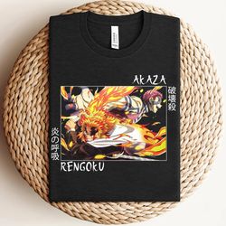 rengoku vs akaza shirt, demon slayer shirt, anime t-shirt, graphic tees, gift for anime fans, kimetsu no yaiba shirt, ma