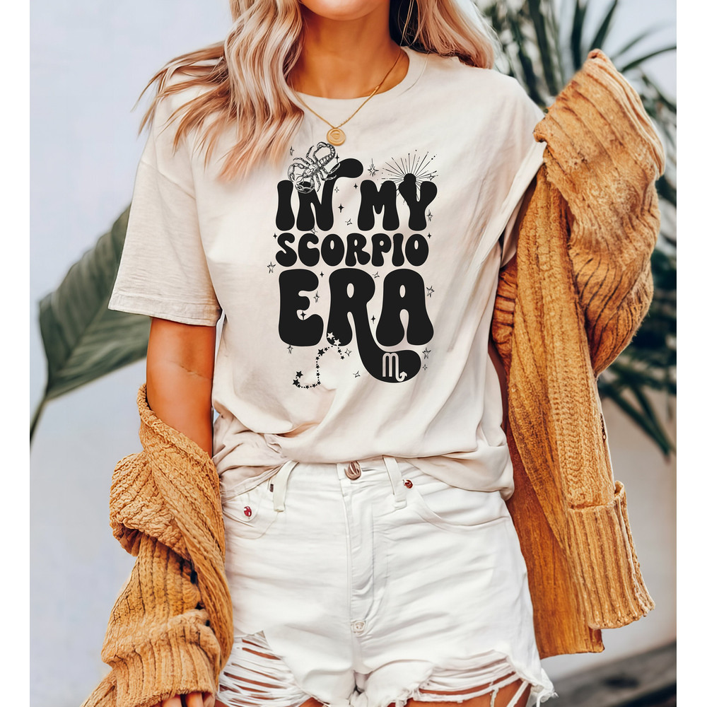 Bella Canvas Zodiac Scorpio Vintage Tee, Celestial Scorpio Shirt Trendy Oversized Tee, Astrology T Shirt, Zodiac Birthday Gift For Scorpio.jpg