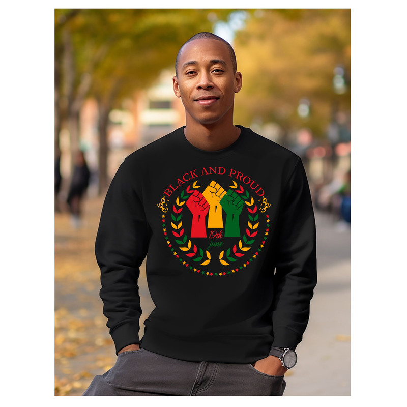 Black And Proud Sweatshirt, Juneteenth Style Sweatshirt, Black Culture Hoodie, Since 1865 Sweatshirt.jpg