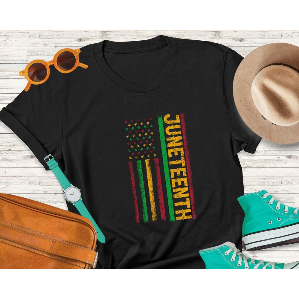 Juneteenth USA Flag Shirt, Juneteenth National Independence Day Shirt, Black History Sweatshirt, Freedom Day Gift, Black Lives Matter Shirt.jpg