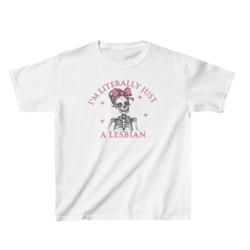 im literally just a lesbian pride shirt, lesbian shirt, lesbian shirt, clowncore shirt, lgbt shirt, bisexual pride shirt