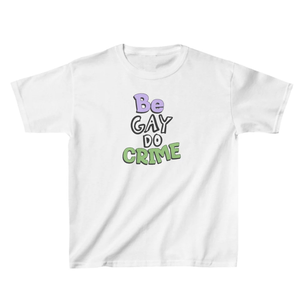 Y2K Baby Tee Clowncore Baby Tee Pride Baby Tee lgbt Queer Shirt Pride Month Shirt Bisexual Pride Crop Top Pansexual Baby Tee Dark Coquette.png