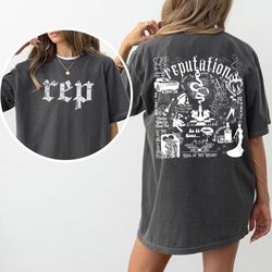 vintage rep newspaper double side shirt, reputation 2-side t-shirt, reputation swiftie shirt, rep shirt, reputation abum