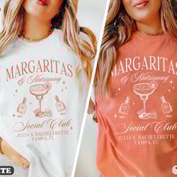 bachelorette party shirts, margaritas and matrimony shirt, custom bachelorette shirts, personalized girls trip shirt