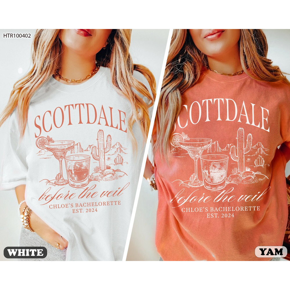 Bachelorette Party Shirts, Scottsdale Bachelorette Shirt, Personalized Luxury Bachelorette, Bridal Party Gifts, Scottdale Before the Veil.jpg