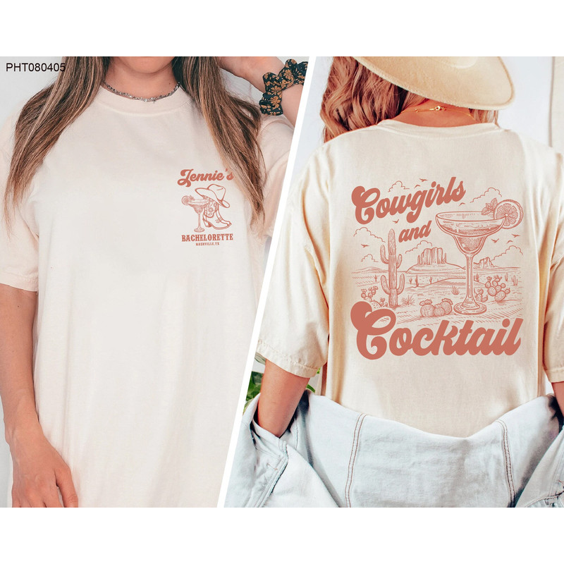 Custom Cowgirl Bachelorette Shirts, Bachelorette Party Shirt, Personalized Luxury Bachelorette, Western Bride Shirt, Cocktail Social Club.jpg