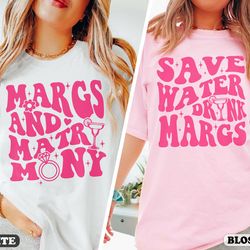 margs and matrimony bachelorette shirt, bachelorette party shirts, fiesta beach shirt, bridal party shirt, luxury bachel