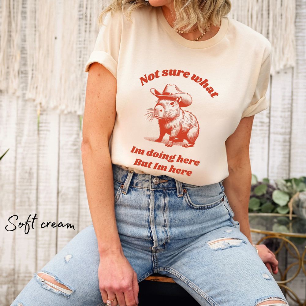 Capybara Shirt Return To School 16th Birthday Gift Unhinged Tshirt Ironic Shirt Cool Stuff Trending Now Weird Stuff y2k Shirt Weirdcore.jpg