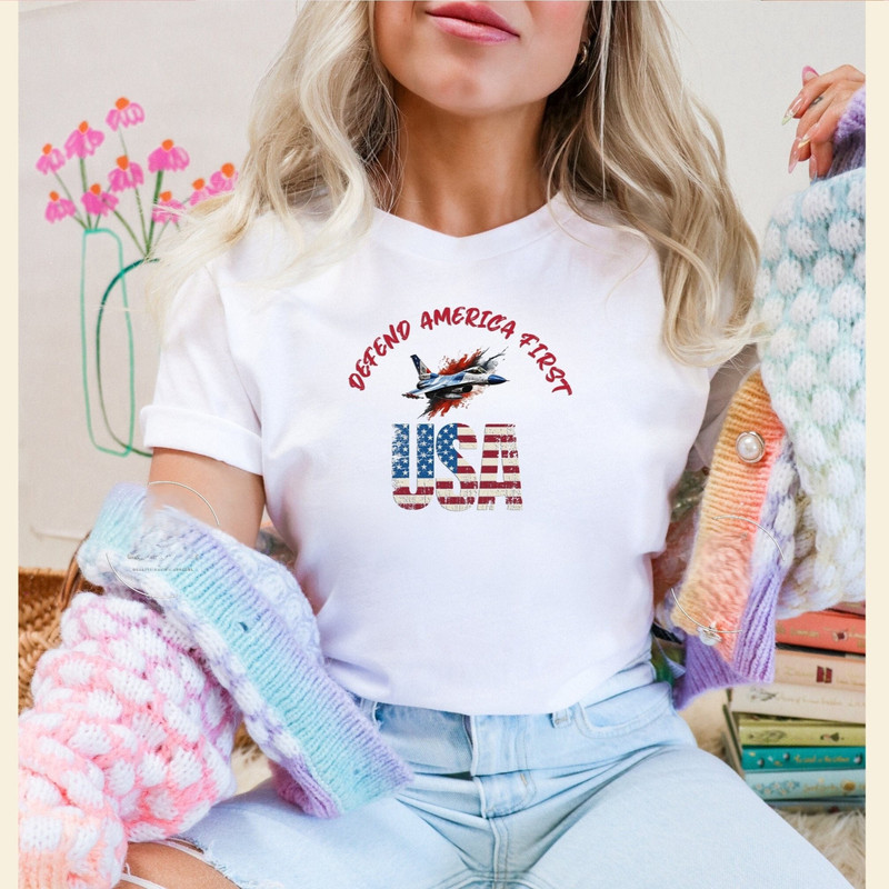 Defend America First tshirt, 4th of July shirt, veteran shirt, flag tshirt, patriotic tshirt, American tshirt, gift for him, gift for her.jpg