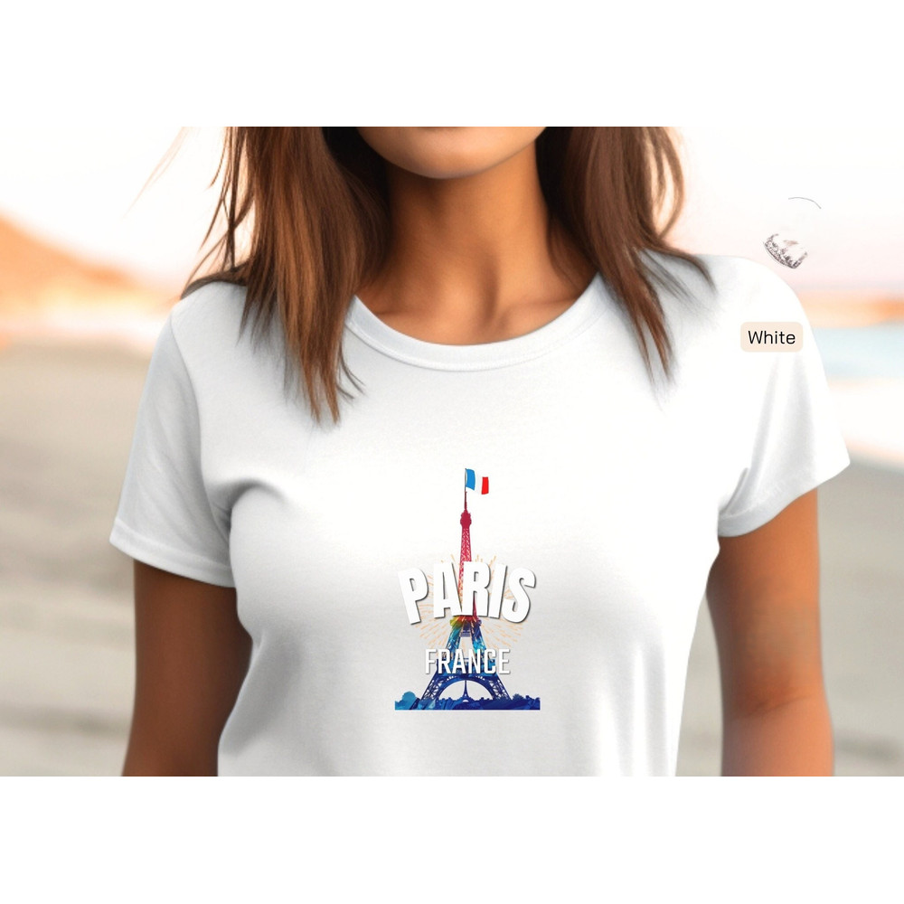 Paris France tshirt, girls trip, Travel clothing, best friend gift, gift for her, Paris France , summer games Paris.jpg