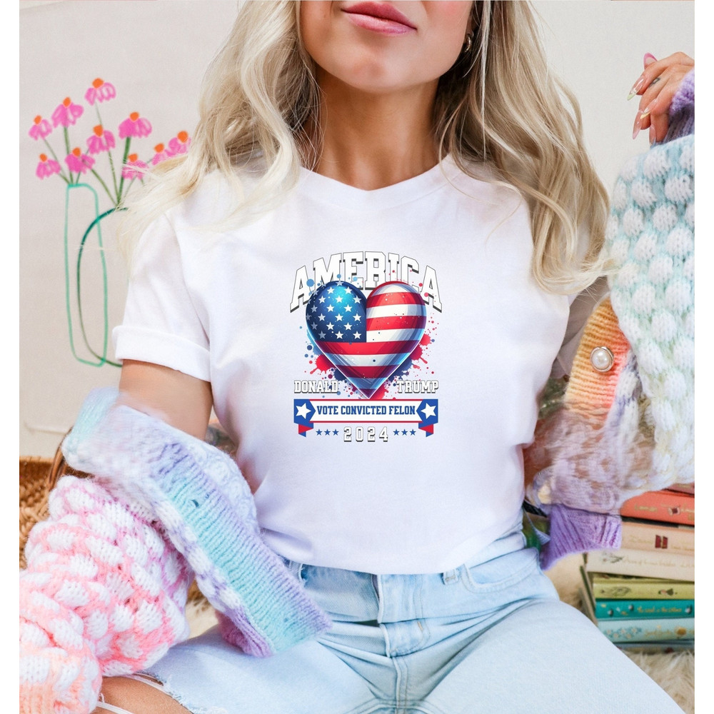 Vote Convicted felon, 4th of July shirt, veteran shirt, flag tshirt, vote Trump tshirt, American tshirt, gift for him, gift for her.jpg