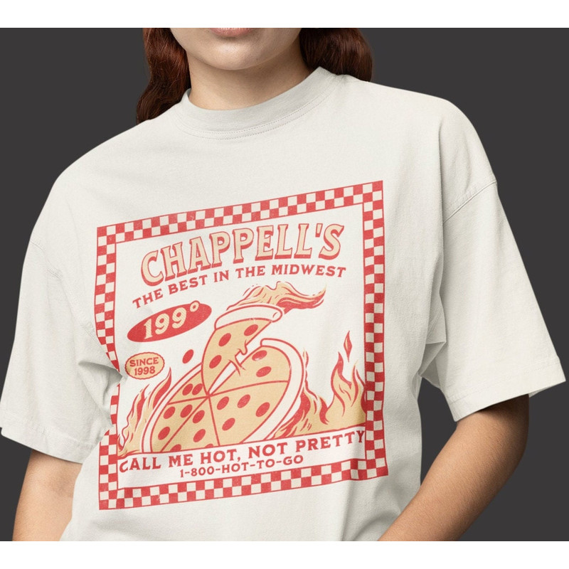 Chappell Roan HOT TO GO! Retro Pizza Graphic - Vintage Style Unisex Jersey Short Sleeve Tee.jpg
