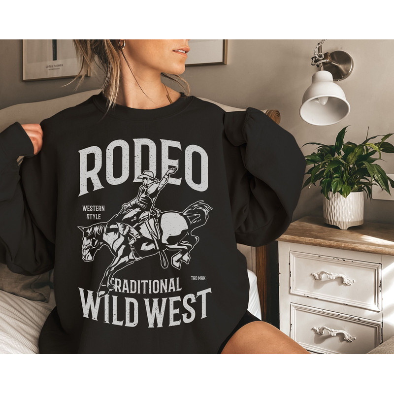 Rodeo Sweatshirt, Cowboy Sweatshirt, Western Sweatshirt, Vintage Western, Rodeo Shirt Women, Cowboy Crewneck, Retro Western, Country Western.jpg