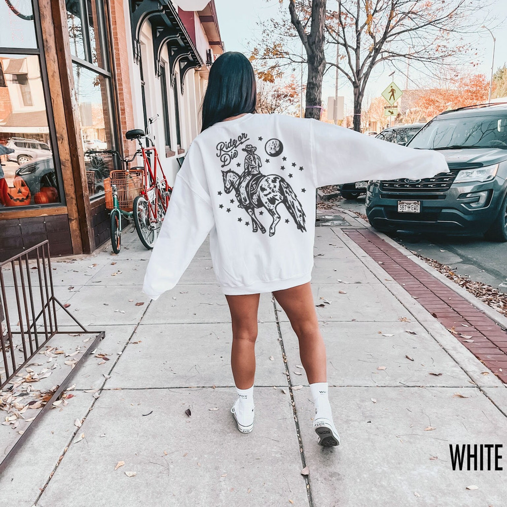 Western Cowgirl Sweatshirt, Western Sweatshirt, Cowgirl Crewneck, Cowgirl Sweatshirt, Western Boho Sweatshirts, Country Girl, Ride or Die.jpg