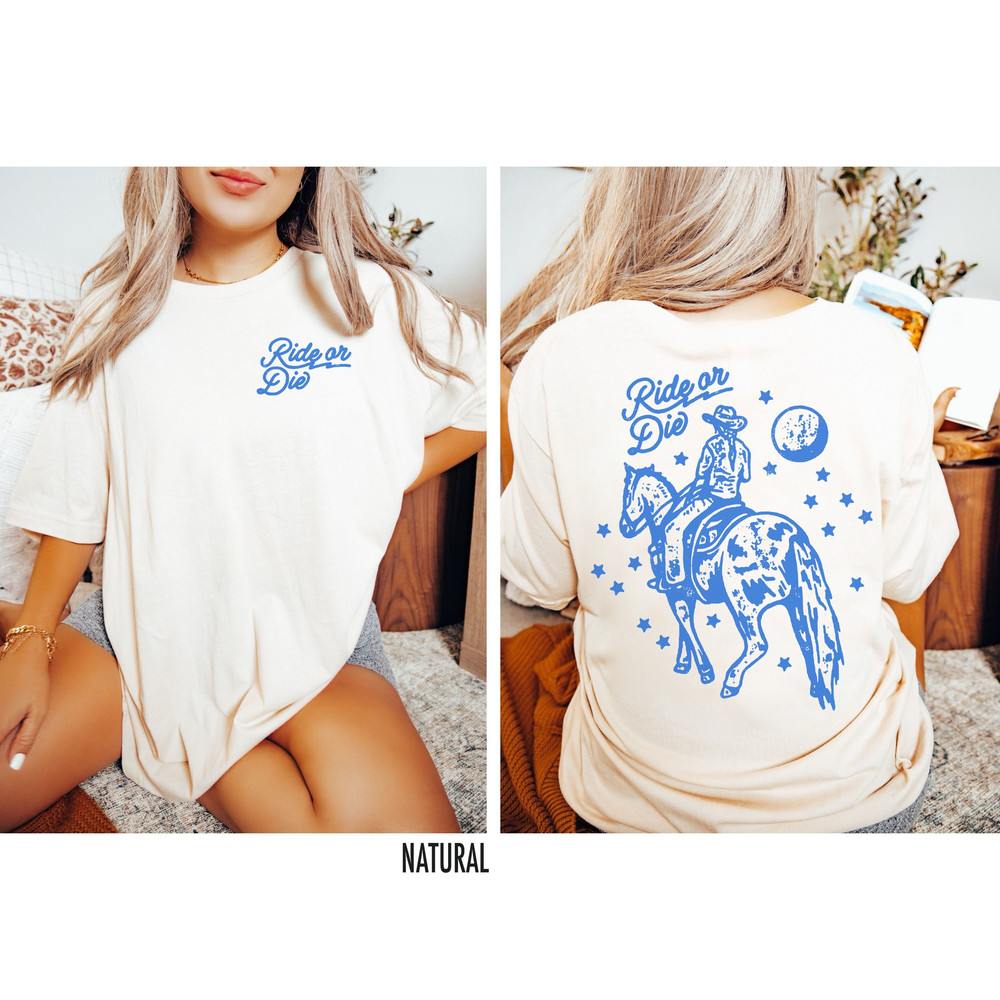 Ride or Die, Western Cowgirl Shirt, Western T-Shirt, Cowgirl Shirt, Horse Tshirt, Country Girl Shirt, Boho Cowgirl, Boho Western Shirts.jpg