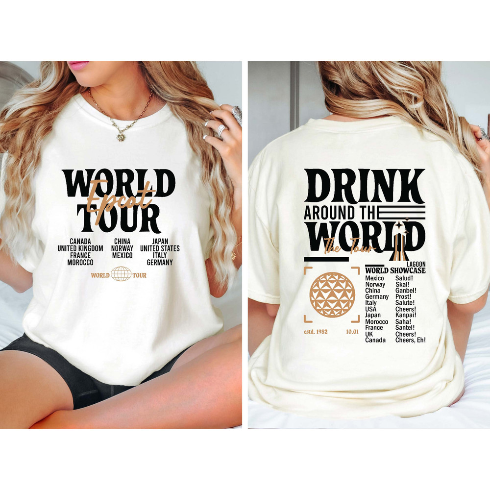 Comfort Colors Disney Epcot World Tour Shirt, Drink Around The World Shirt, Disney Group Trip Shirt, Retro Disneyland Epcot Shirt, Epcot Tee.jpg