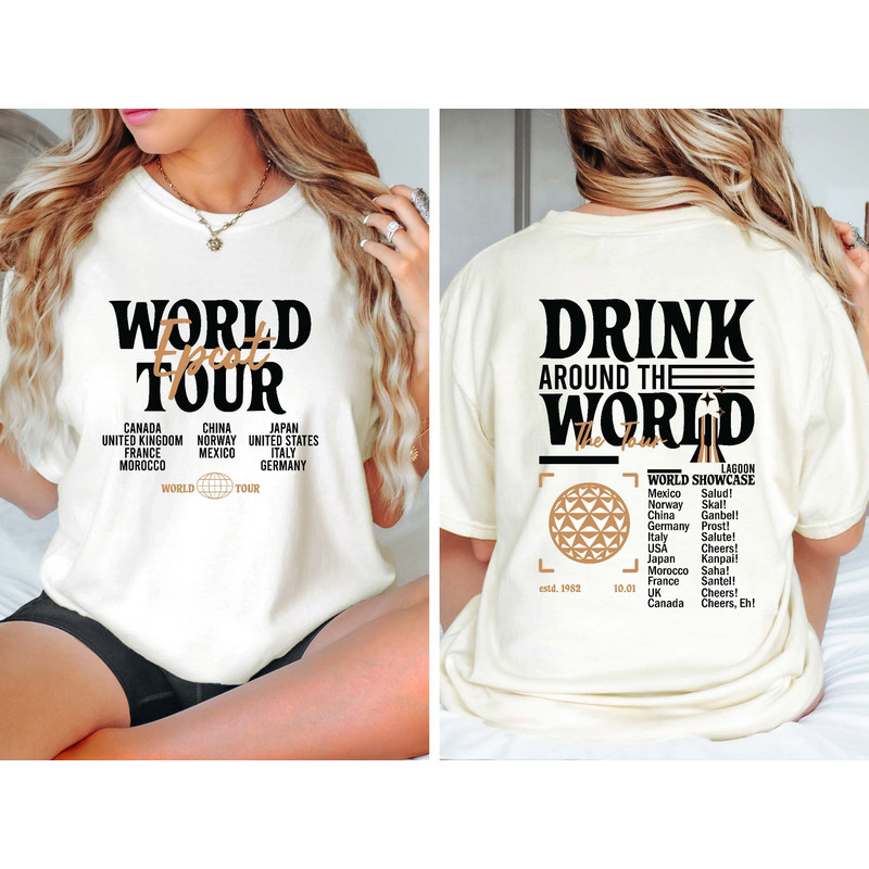 Comfort Colors Disney Epcot World Tour Shirt, Drink Around The World Shirt, Disney Group Trip Shirt, Retro Disneyland Epcot Shirt, Epcot Tee.jpg