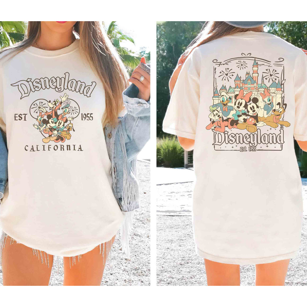 Retro Disneyland Mickey and Friends Shirt, Disneyland Est. 1955 Shirt, Disney Family Trip Shirt, Walt Disney Disneyland Shirt, Disney Shirt.jpg